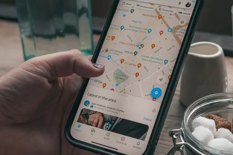 Google maps search on mobile